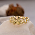 Load image into Gallery viewer, 14K Solid Gold Flower Ring Y108