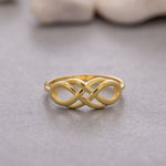 Load image into Gallery viewer, 14K Solid Gold Infinity Ring Y110