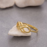 Load image into Gallery viewer, 14K Solid Gold Infinity Ring Y110