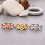 Load image into Gallery viewer, 14K Solid Gold Infinity Ring Y110