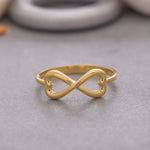Load image into Gallery viewer, 14K Solid Gold Infinity Ring Y114