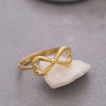 Load image into Gallery viewer, 14K Solid Gold Infinity Ring Y114