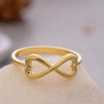 Load image into Gallery viewer, 14K Solid Gold Infinity Ring Y114