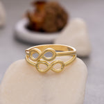 Load image into Gallery viewer, 14K Solid Gold Infinity Ring Y122