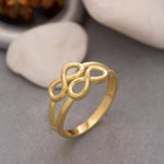 Load image into Gallery viewer, 14K Solid Gold Infinity Ring Y122