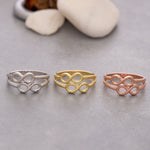 Load image into Gallery viewer, 14K Solid Gold Infinity Ring Y122