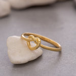 Load image into Gallery viewer, 14K Solid Gold Love Knot Ring Y129