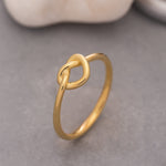 Load image into Gallery viewer, 14K Solid Gold Love Knot Ring Y129