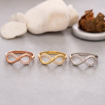 Load image into Gallery viewer, 14K Solid Gold Infinity Ring Y132