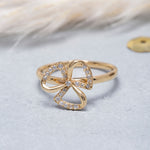Load image into Gallery viewer, 14K Solid Gold Flower Ring Y77