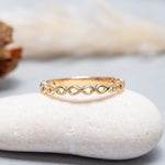 Load image into Gallery viewer, 14K Solid Gold Infinity Ring Y74