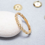 Load image into Gallery viewer, 14K Solid Gold Infinity Ring Y74