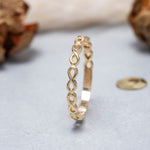Load image into Gallery viewer, 14K Solid Gold Infinity Ring Y74