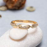 Load image into Gallery viewer, 14K Solid Gold Pyramid Ring Y78