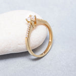 Load image into Gallery viewer, 14K Solid Gold Solitaire Ring T18
