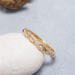 Load image into Gallery viewer, 14K Solid Gold Braid Ring Y81