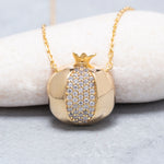 Load image into Gallery viewer, 14K Solid Gold Pomegranate Necklace K88