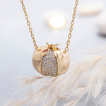 Load image into Gallery viewer, 14K Solid Gold Pomegranate Necklace K88