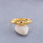 Load image into Gallery viewer, 14k Solid Gold Tiny Signet Ring Y159