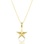 Load image into Gallery viewer, 14K Solid Gold Star Necklace K144