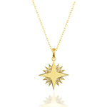 Load image into Gallery viewer, 14K Solid Gold North Star Necklace K145