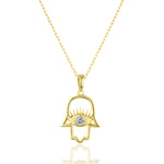 Load image into Gallery viewer, 14K Solid Gold Hamsa Necklace K148