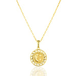 Load image into Gallery viewer, 14K Solid Gold Moon Star Necklace K158
