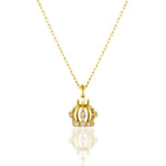 Load image into Gallery viewer, 14K Solid Gold Crown Necklace K160