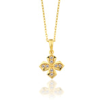 Load image into Gallery viewer, 14K Solid Gold Cross Necklace K161