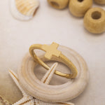 Load image into Gallery viewer, 14K Solid Gold Cross Ring Y84