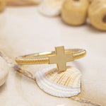 Load image into Gallery viewer, 14K Solid Gold Cross Ring Y84