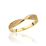 Load image into Gallery viewer, 14K Solid Gold Mobius Ring Y314