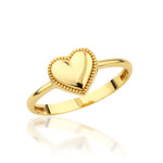 Load image into Gallery viewer, 14K Solid Gold Heart Ring Y318