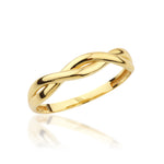 Load image into Gallery viewer, 14K Solid Gold Braid Ring Y322