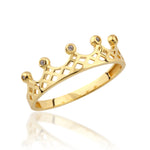 Load image into Gallery viewer, 14K Solid Gold Crown Ring Y345