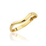 Load image into Gallery viewer, 14K Solid Gold Chevron Curved Dome Ring Y351