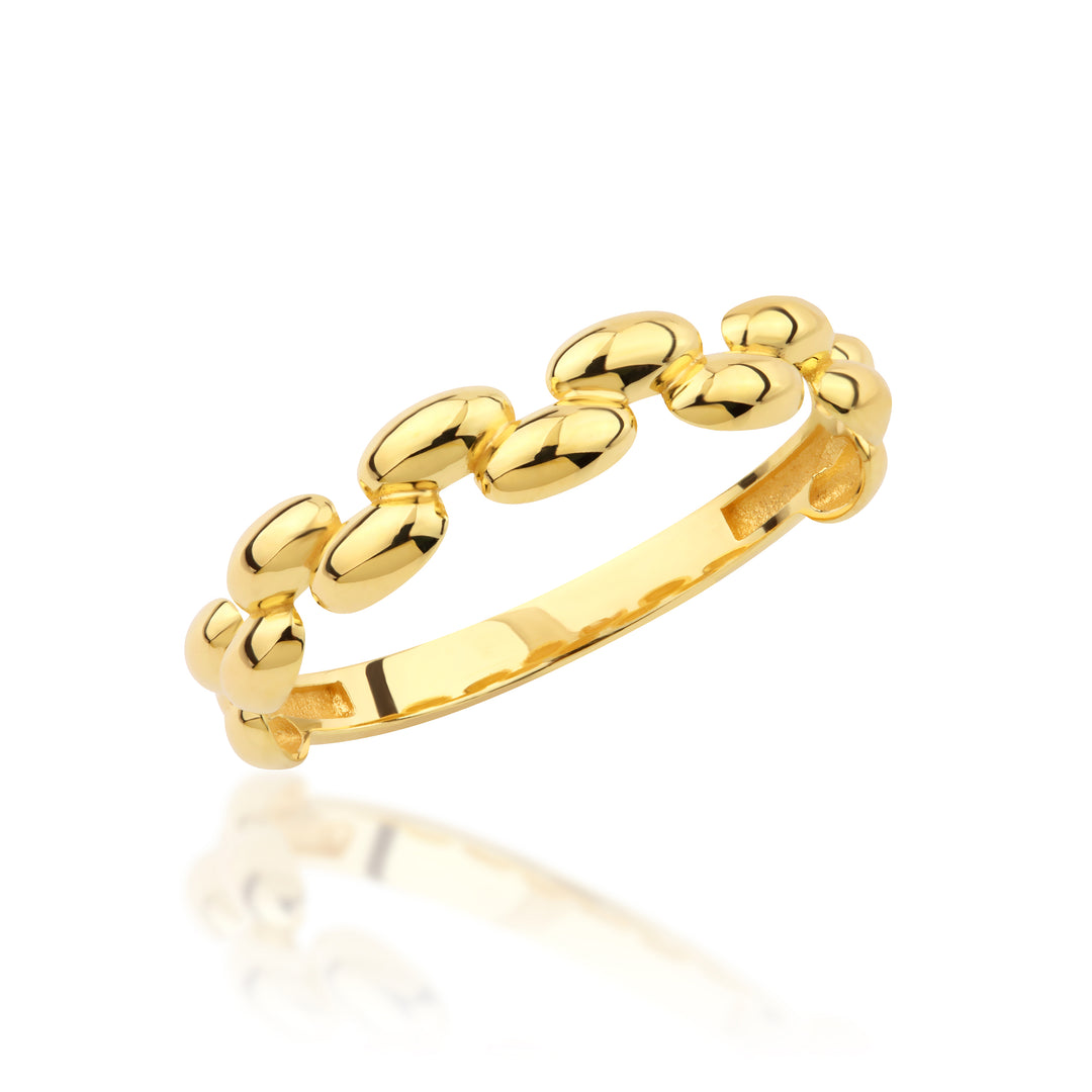 14K Solid Gold Zigzag Ring Y360
