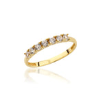 Load image into Gallery viewer, 14K Solid Gold Seven Stone Ring Y379