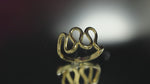 Load and play video in Gallery viewer, 14K Solid Gold Zig Zag Ring Y188