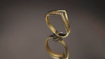 Load and play video in Gallery viewer, 14K Solid Gold V Ring Y180