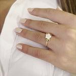 Load and play video in Gallery viewer, 14K Solid Gold Magnolia Ring Y266
