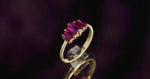 Load and play video in Gallery viewer, 14K Solid Gold Ruby Baguette Ring Y204