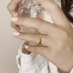 Load and play video in Gallery viewer, 14K Solid Gold Mobius Ring Y45