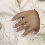 Load and play video in Gallery viewer, 14K Solid Gold Wide Band Ring Y272