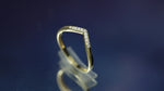 Load and play video in Gallery viewer, 14K Solid Gold V Ring Y241