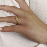 Load and play video in Gallery viewer, 14K Solid Gold Wave Ring Y88