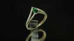 Load and play video in Gallery viewer, 14K Solid Gold V Ring Y234