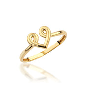 14K Solid Gold Love Knot Ring Y305