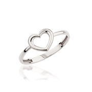 14K Solid Gold Heart Ring Y293