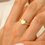 Load image into Gallery viewer, 14K Solid Gold Bubble Heart Ring,Heart Ring Y331
